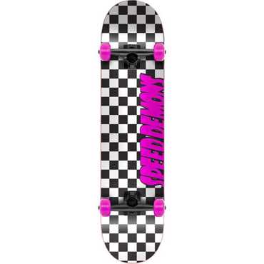 SPEED DEMONS Checkers Complete Skateboard 7.75'' - Black/Pink SPEED DEMONS Checkers Complete Skateboard 7.75'' - Black/Pink